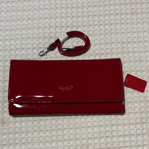 Kiko Milano Glossy Red Patent Crossbody/ Clutch with Detachable Strap